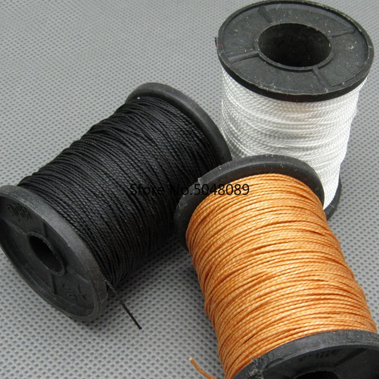 50 m//Rouleau 150D Plat Sew Cire ligne fait main tricot bricolage Cuir Couture fibre fil