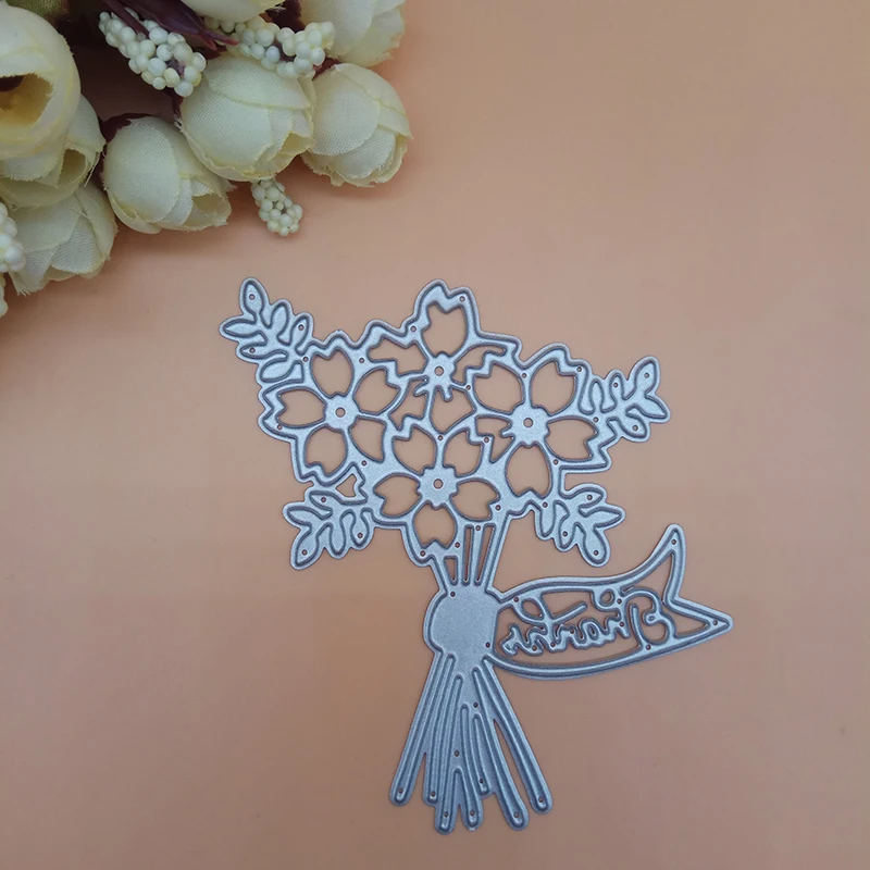 

Floral Flower Bouquet Leaves Fishtail Banner cutting dies scrapbooking embossing folder suit for cutting machine