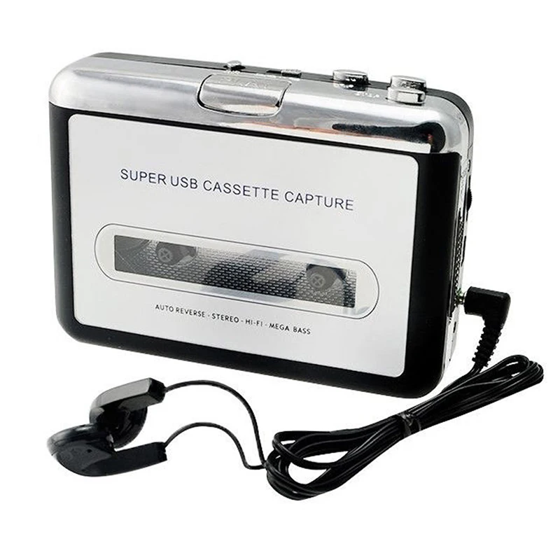 USB2.0 портативная лента для ПК супер Кассета для MP3 аудио Музыка CD цифровой плеер конвертер записывающее устройство+ наушники