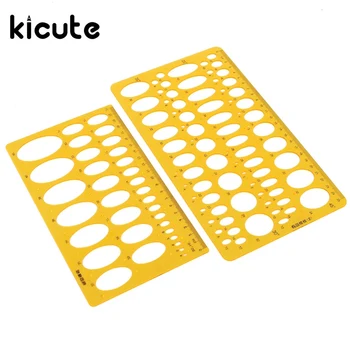 

KiCute Brand New 21 Or 25CM Ellipse Isometric Oval Geometry College Math Stencil Template Ruler School Office Supplies