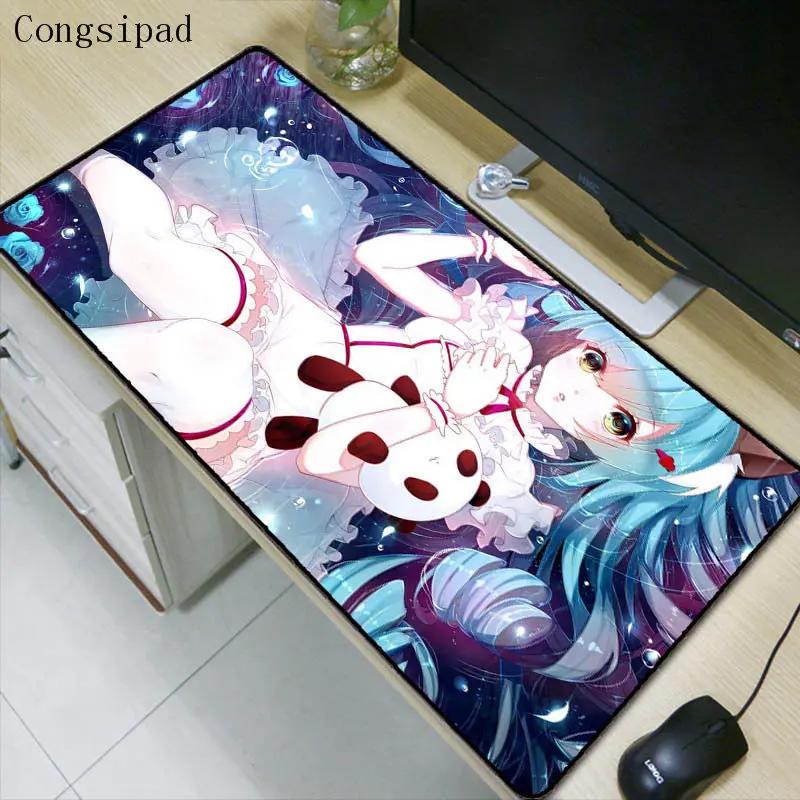 Congsipad Sexy Anime Large Gaming Mouse Pad Lockedge MouseMat Keyboard Table Mat Desk Mat For Notebook Laptop Gamer Mousepad