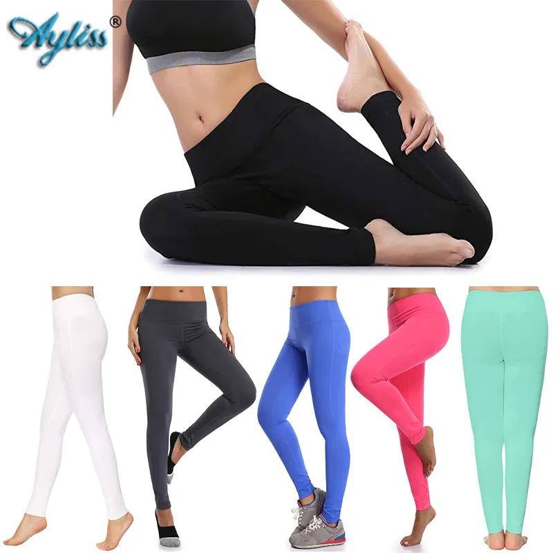 

Ayliss Women Sport Pants Sports Running Sportswear Stretchy Fitness Seamless Tummy Control Gym Compression Pants
