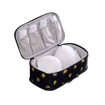 

3 compartments Multi Purpose Zipper Travel Packing Cube Durable Waterproof Fabric Travel Accessories for Briefs Brassiere Socks