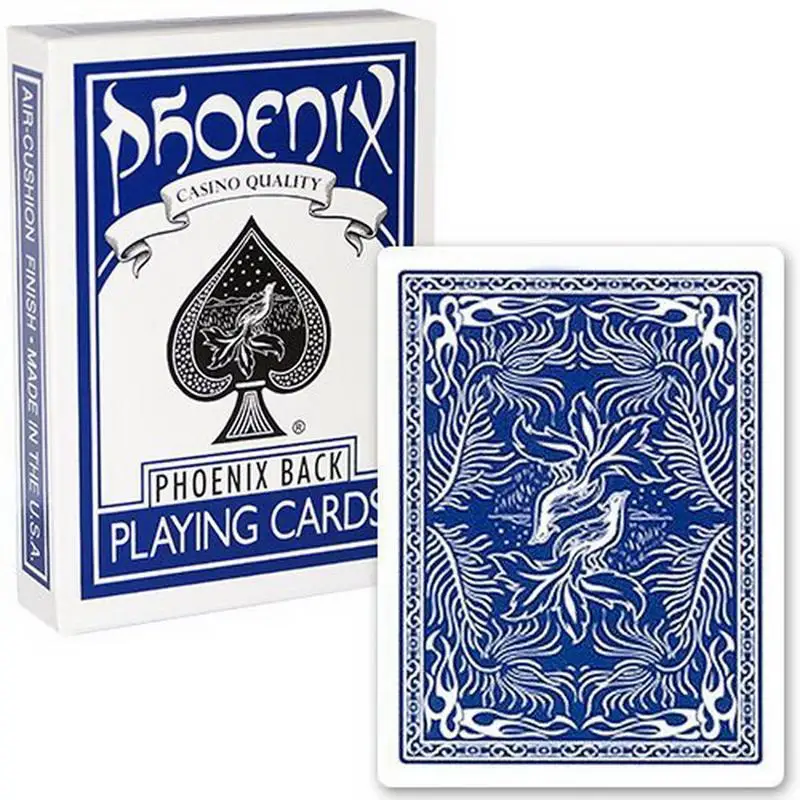 1 колода Феникс игральные карты красный или синий Феникс обратно Стандартный покер карты Акула Волшебный реквизит - Цвет: blue