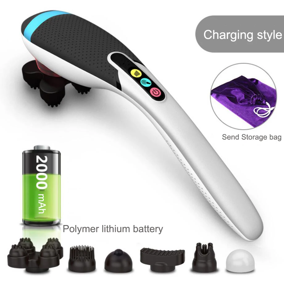 

Electric Massager Dolphin Socks Shoulder Neck Massager Multi-function Rechargeable Back Massager 6 types Massage head D50