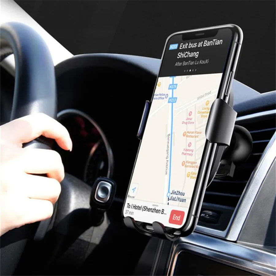 Автоматическое зажимное беспроводное автомобильное зарядное устройство держатель телефона на вентиляции вращение на 360 градусов usb зарядка кронштейн для iphone Android