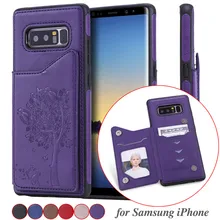 A50 Leather Phone Case For Samsung Galaxy A50 Wallet Card Holder Case For Samsung S10E S10 S9 S8 Plus Note 9 8 Flip Cover Coque