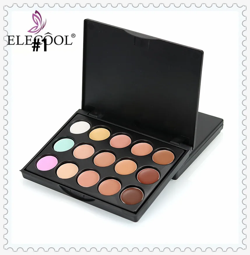 

ELECOOL 15 Colors Palette Concealer Makeup Face Foundation Base Contour Primer Bronzer Smooth Cream Cosmetics Women TSLM2