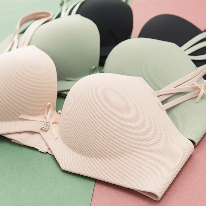 Roseheart новые женские модные однотонные зеленые фиолетовые сексуальные нижнее белье ремни с бантом хлопковые трусики беспроводные комплекты бюстгальтеров цельные бюстгальтеры
