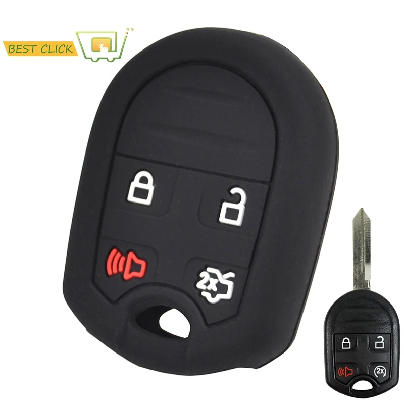 

Silicone Car Key Case For Ford Edge Escape Expedition Explorer Flex Focus Freestyle Mustang Taurus Cover Remote Fob Shell