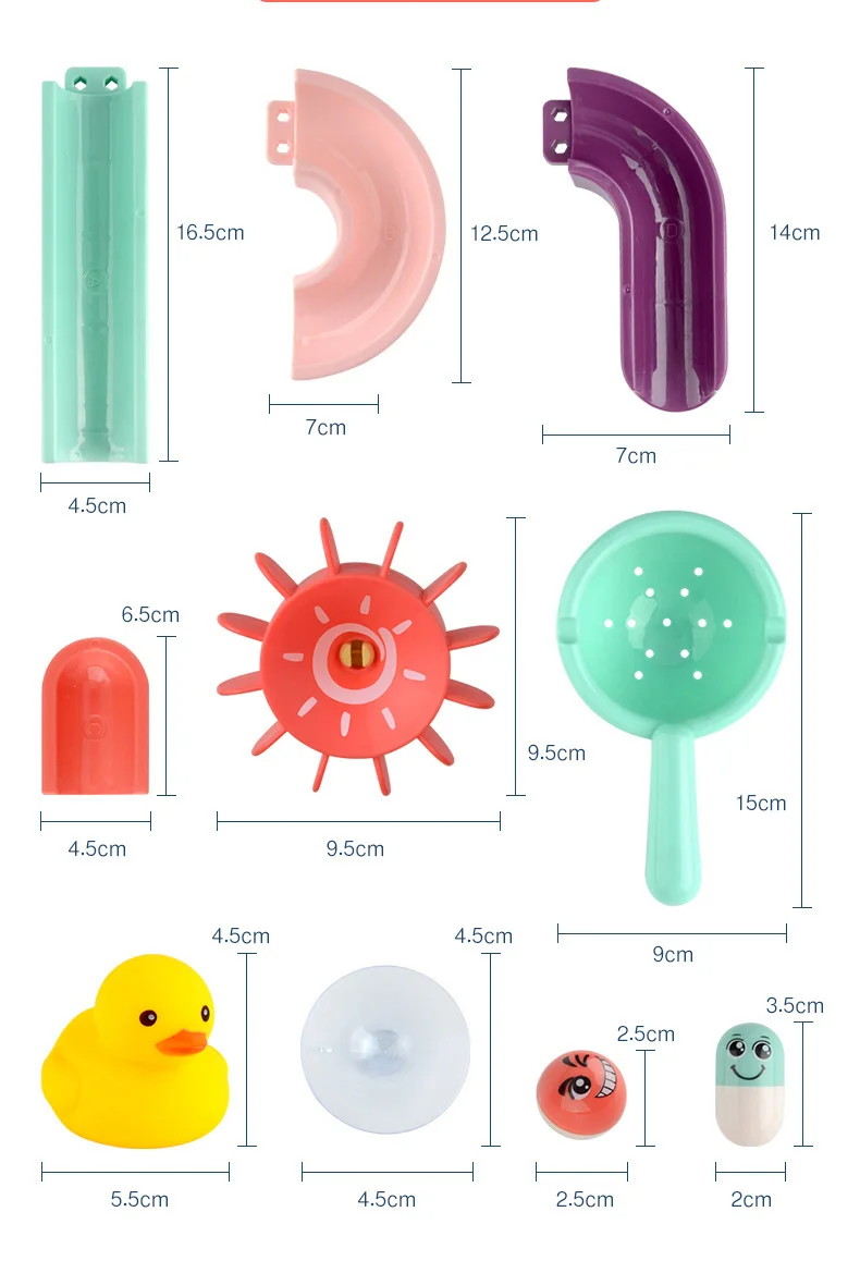 Kids Shower Bath Toys Suction cup track water games toys summer baby play water Bathroom bath shower water toy kit