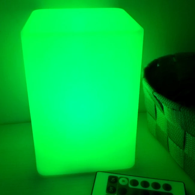 Lâmpadas ao ar Candeeiros de Mesa com Controle Recarregável 16 Cor Cuboid Led Noite Livre Indoor Rgb Barra Ktv Remoto 60 Pçs - Lote W10 * L10 H15cm Usb 8 Cheap Luzes noturnas