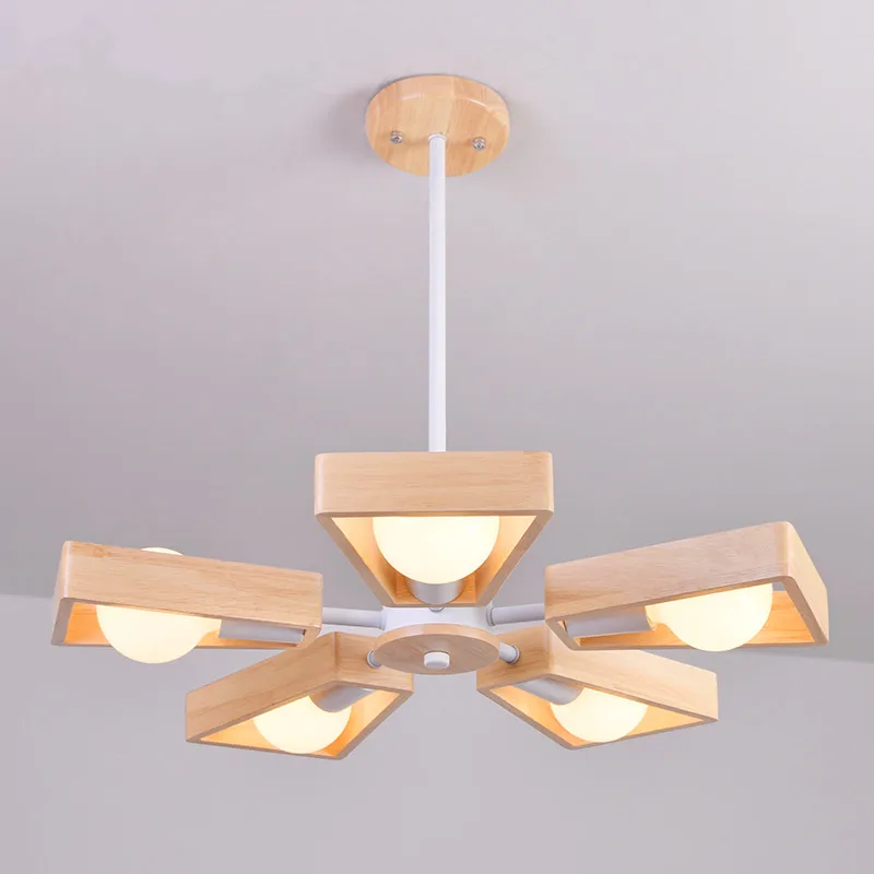 new Modern wood Pendant Light Nordic Style Suspension Luminaire Hanging Lamp Vintage Rustic Wood Lampshade| |