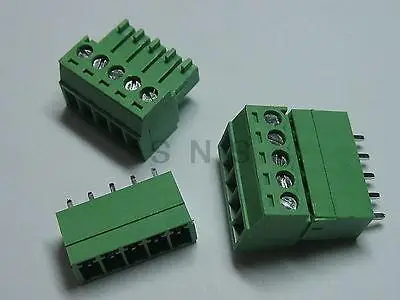 

150 pcs Screw Terminal Block Connector 3.81mm 5 pin/way Green Pluggable Type