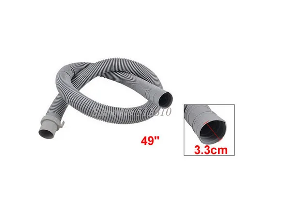 

Flexible Washing Machine 49" Long Water Drain Hose Pipe Gray