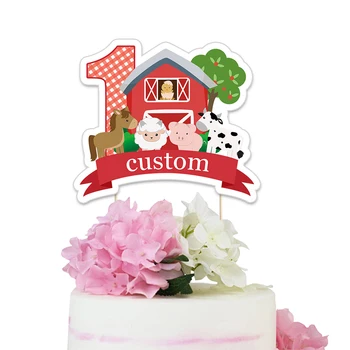

Farm Animals Theme Cake Topper Party Supplies Kids Event Birthday Party Festival Decorations Farm Animals Topper Baby Shower