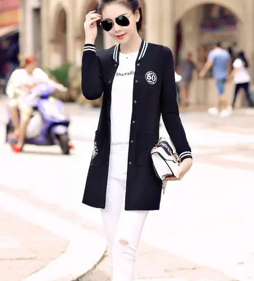Women Basic Coats 2018 Spring Women Baseball Jacket Slim Cotton Vintage Coats Women Autumn Coat Jaquetas Feminina 2XL