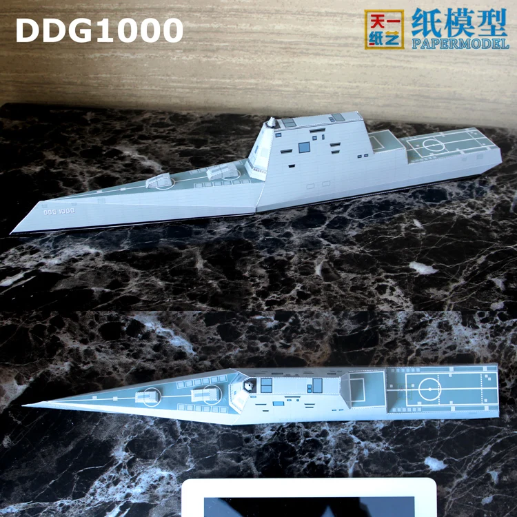 Модель бумажного Разрушителя DDG1000 Jumwalt рукоделие военный корабль