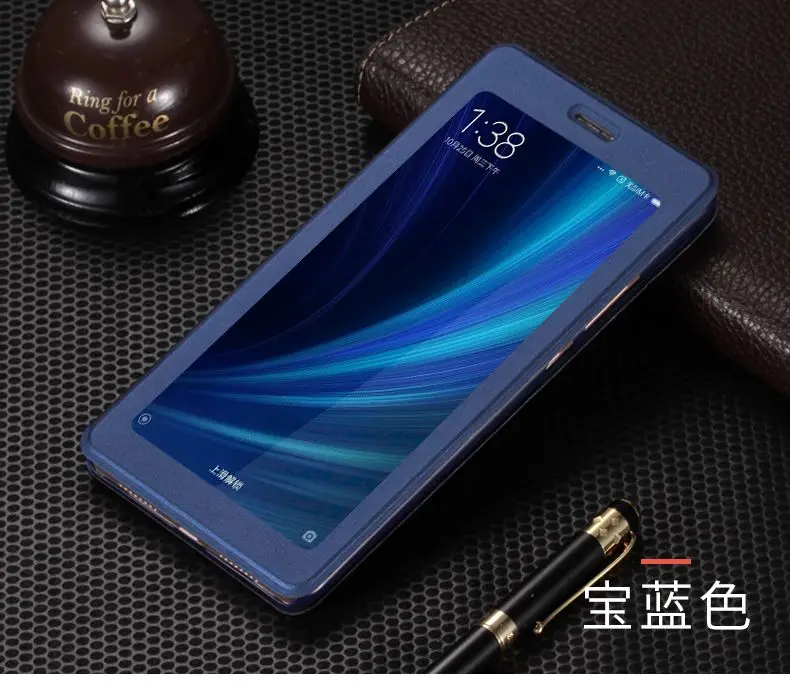 window blue 4 цвета для Xiaomi Mi Note 3 Чехол-книжка для телефона чехол Smart защитный чехол для Xiaomi Mi Note 3 5,5 ''Авто интеллигентая(ый) сна и пробуждения - Цвет: window blue