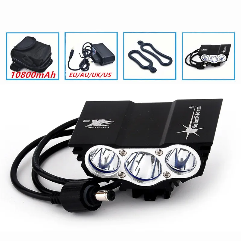 Sale SolarStorm X3 led bicycle light 6000 Lm 3U2 XM-L U2 LED bike light lamp Front headLight + 8.4V 18650 Battery Pack + charger 1 Sale SolarStorm X3 led bicycle light 6000 Lm 3U2 XM-L U2 LED bike light lamp Front headLight + 8.4V 18650 Battery Pack + charger 1