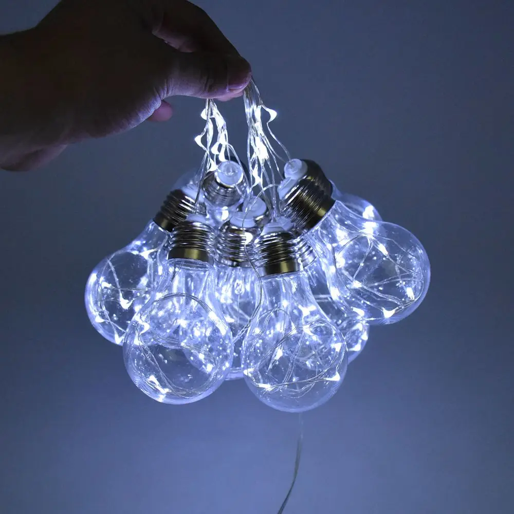 

Battery operated 2.5M 10 led Globe Christmas fairy Light big ball string garland light for Holiday Wedding Party Home Decoration