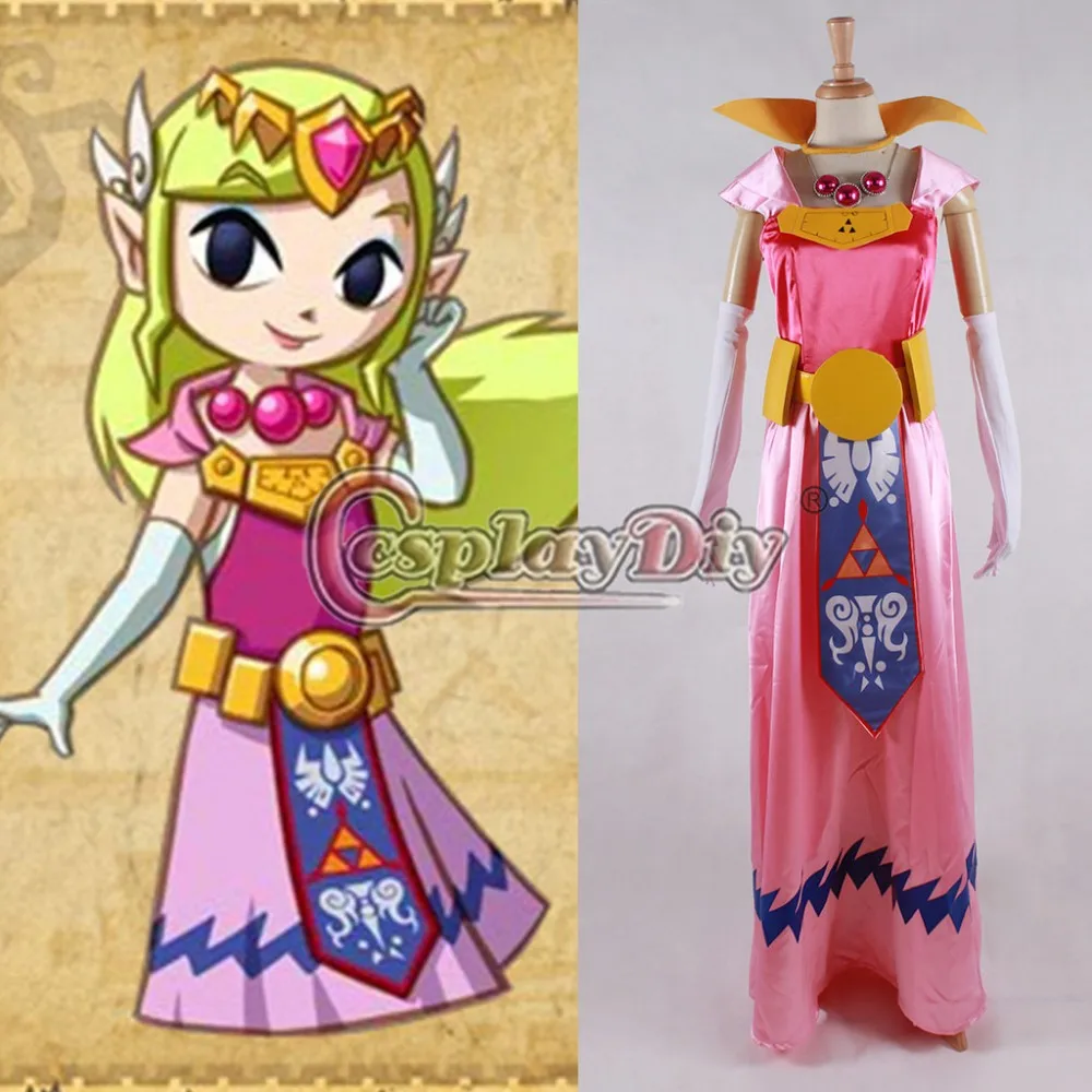 Cosplaydiy The Legend Of Zelda The Wind Waker Princess Zelda Costume Adult Women Halloween Carnival Cosplay Costume Custom Made Zelda Costume Costume Adultcosplay Costume Aliexpress