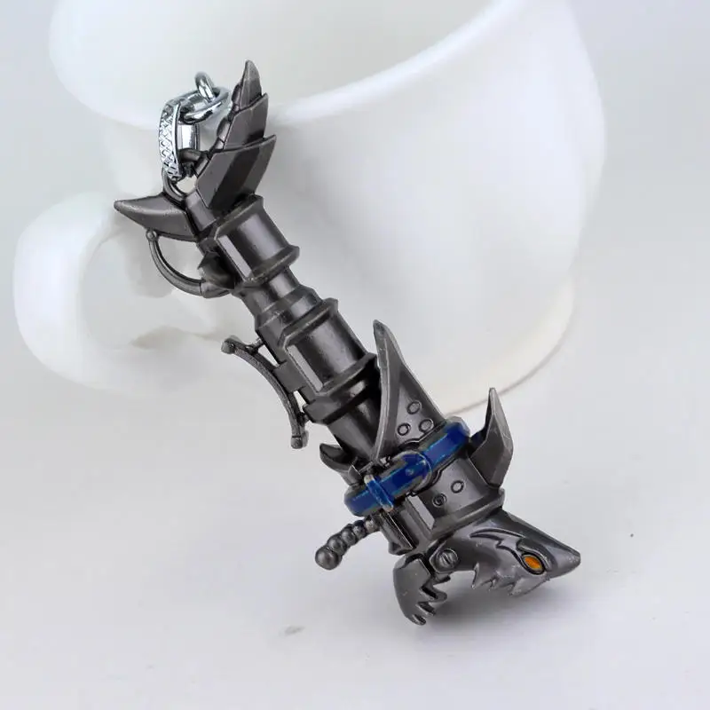 

Dota 2 League of legendes LOL Jinx Darts Weapon keychain lol Zinc Alloy Shells dota2 Key chain Keyring fob ring Cosplay Gift