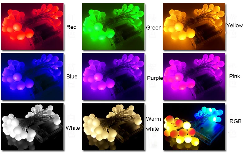 40/80/100 светодиодный Глобус строка огни мяч струнные светильники для внутреннего вечерние свадебные Спальня Рождество AC 220 V