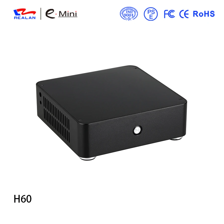 Realan H60 وحدة معالجة خارجية للحاسوب الألومنيوم PC حالة HTPC ل لوحة تحكم رئيسية itx مصغر دون امدادات الطاقة