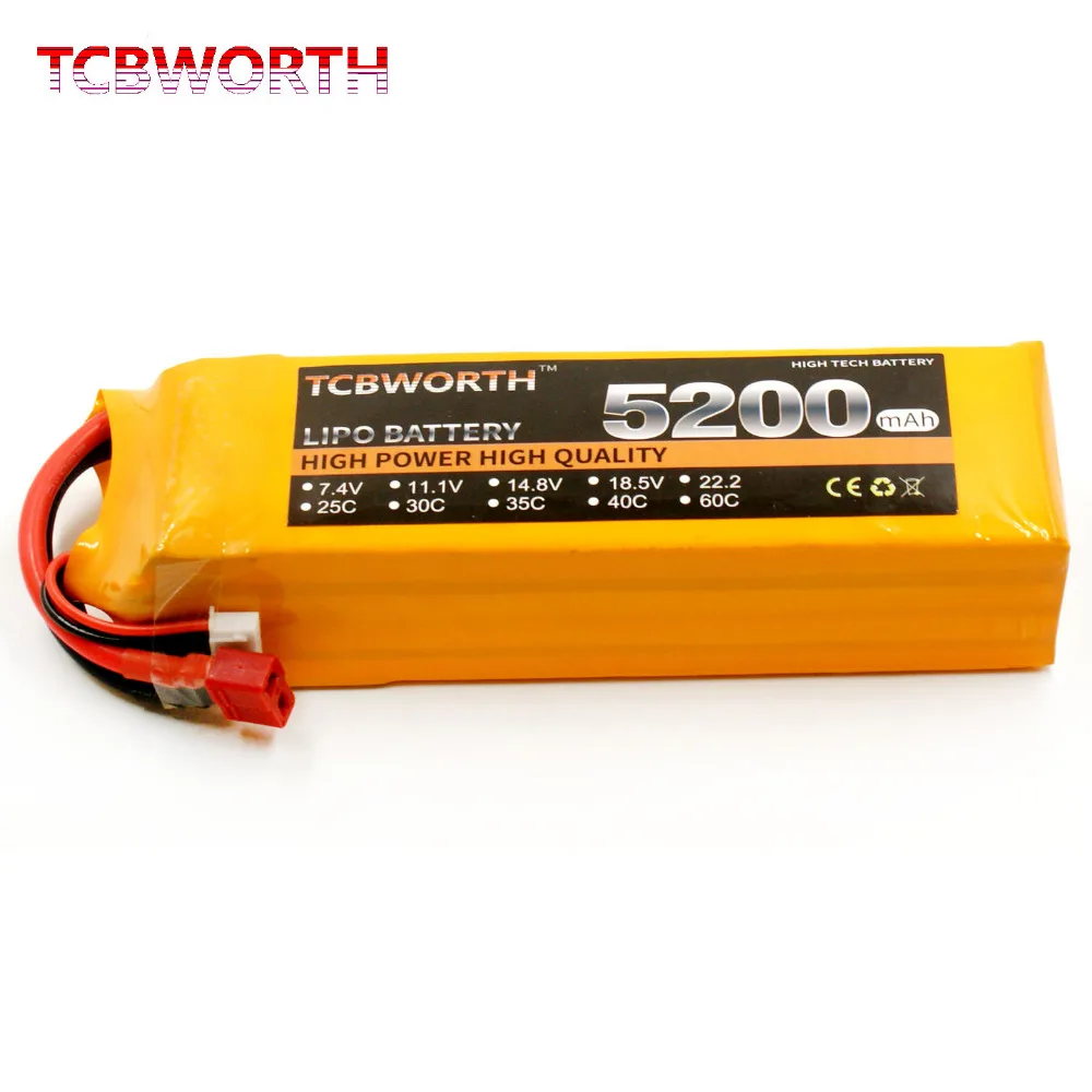 TCBWORTH батареи 4S 14 8 V 5200 мА/ч 30C дрона с дистанционным управлением литий-полимерный