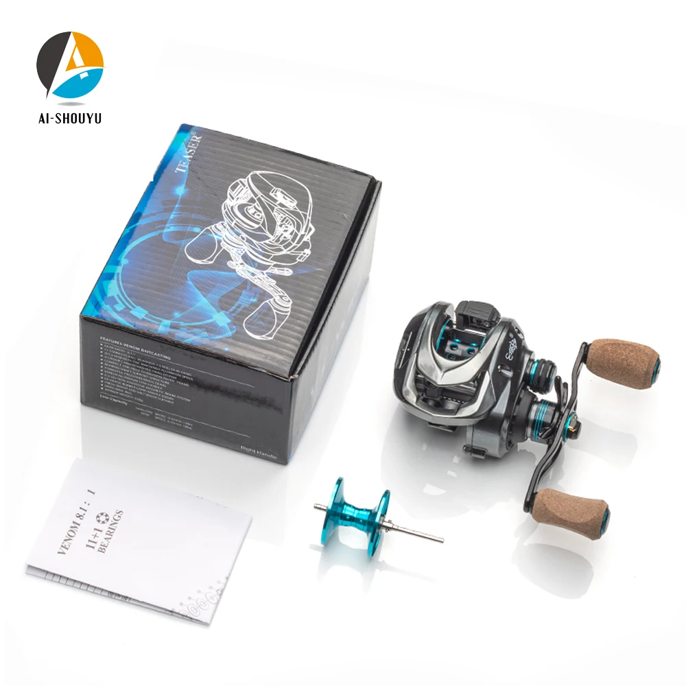 AI-SHOUYU dos secciones rollo magnético del sistema de freno de carrete 8 KG Max Drag 11 + 1 BB 8,1: 1 de alta velocidad carrete de pesca de agua salada y agua dulce AI-SHOUYU dos secciones rollo magnético del sistema de freno de carrete 8 KG Max Drag 11 + 1 BB 8,1: 1 de alta velocidad carrete de pesca de agua salada y agua dulce