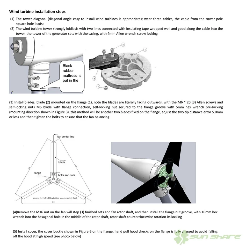 installation of wind turbine