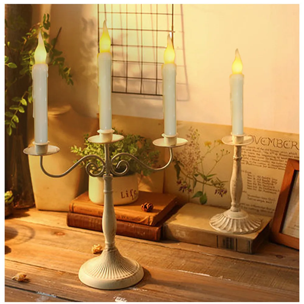 

6PCS/Set LED Tea Light Candles Remote Control Battery Operated Flameless Taper Candles Lights home decoration Taper candle
