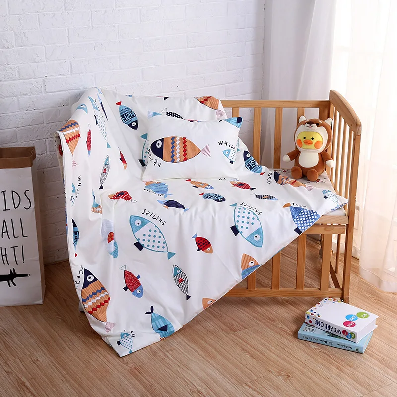 

Baby Bedding Cartoon Set Dinosaur Fruit Fish Pattern Quilt Pillow Items Bed Can Unpick And Wash Baby Home Textile