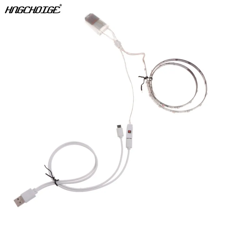 Светодиодная ленсветильник HNGCHOIGE 1 пара 65 см x 2 RGB SMD3528 лента s USB светящаяся цветная