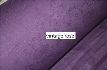 

Pale grain series vintage purple rose cotton and linen jacquard fabric price for 1 meter