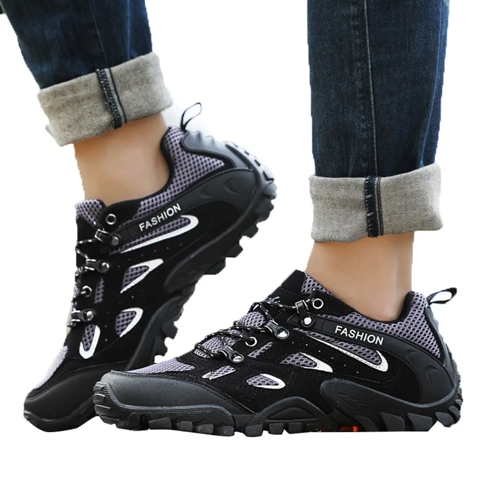 

CHAMSGEND Hiking Shoes Men's Mesh sports Outdoor Walking shoes Wear-resistant shock-absorbing outdoor non-slip hiking shoes