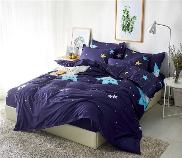 Best Wensd Western Style Duvet Cover Set Star Moon Comforter