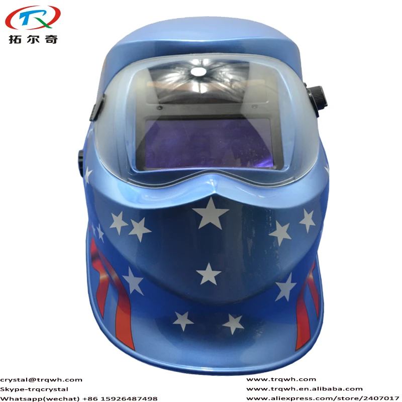 1pc Welding Hemet Auto Darkening Filter Lens Sensitivity Stepless Adjust Welder Mask Blue Eagle