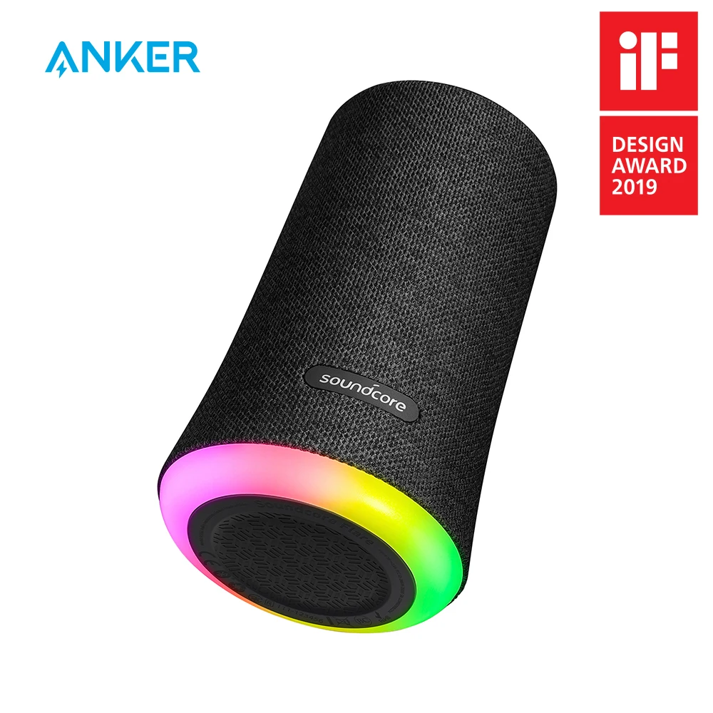 Anker Soundcore Flare Portable Bluetooth 360' Speaker with All-Round Sound Enhanced Bass Ambient LED Light IPX7 Waterproof
