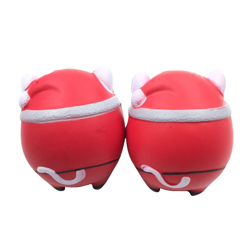 Jumbo Kawaii медленно поднимающаяся кошка мягкая игрушка Санта Клаус Рождественский подарок для детей