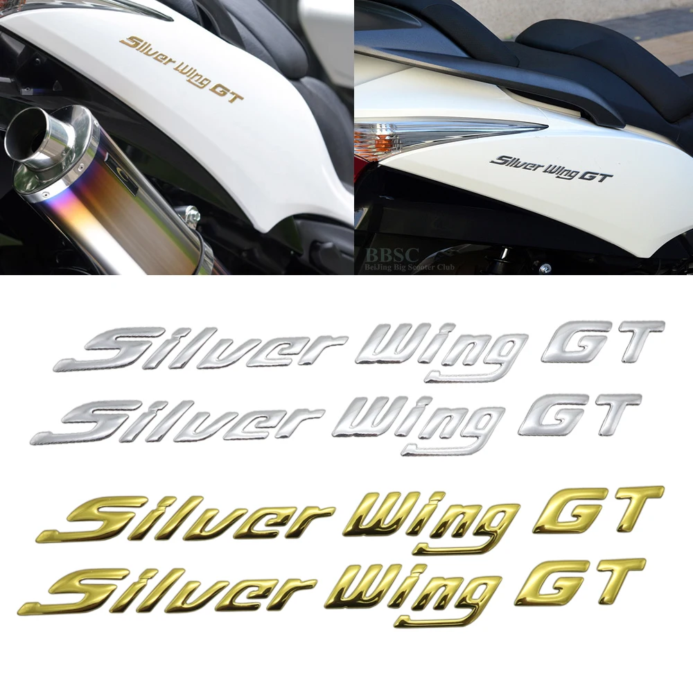 

motorcycle 3D Emblem Badge Decal Tank Wheel Logo SILVER WING Sticker Fuel Tank Decal For Honda Silver Wing GT 250 400 600