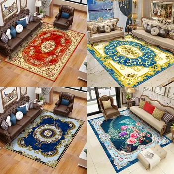 

High quality European-style Persian study carpet living room sofa blanket Bedroom full bedside mat kitchen non-slip carpet