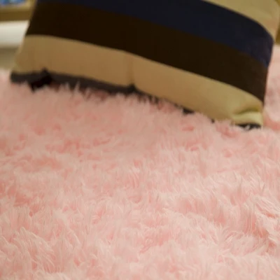 Мохнатый современный коврик для ванной комнаты Противоскользящий 40*60 см/15,74*23,62 дюйма - Цвет: pink