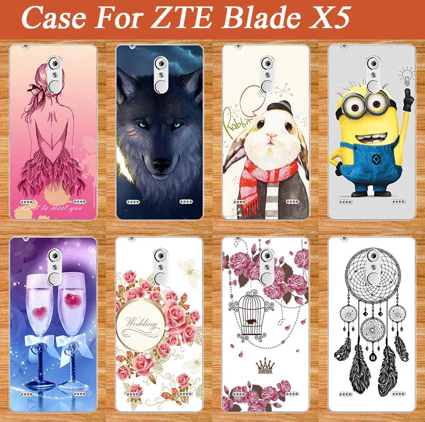 Оригинальный 10 Стильный чехол для ZTE Blade X5 D3 Модный мягкий из ТПУ с различными