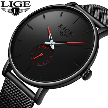 

Relogio Masculino LIGE 2019 Fashion Sport Mens Watches Brand Luxury Waterproof Simple Watches Women Ultra Thin Dial Quartz Clock