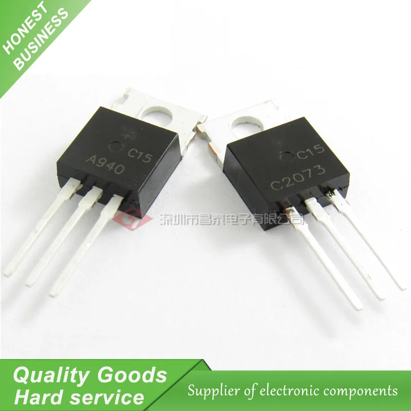 

10PCS = 5pair 2SA940 A940 2SC2073 C2073 TO220 Audio Pairing Tube New Original Free Shipping