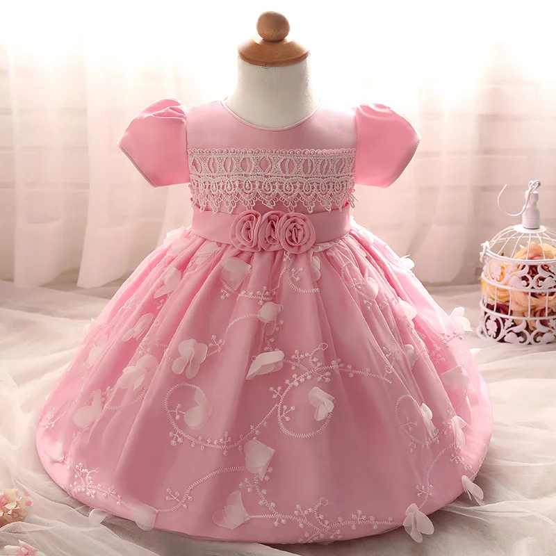 

Baby Girls Dress Flower Wedding Gauze Princess Dresses Hundred Days 1 Year Birthday Tutu Dress 0-2 Year