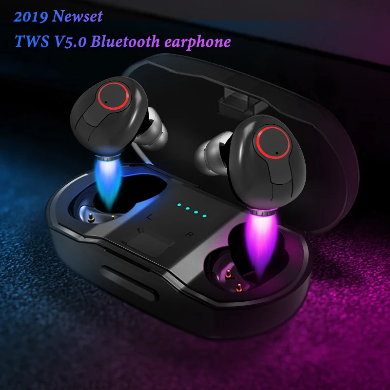Showkoo Tws Mini Wireless Bluetooth Earphones New V5.0 Headphones Earbuds With Charging Box Earphone For Samsung S8 S9 | Электроника
