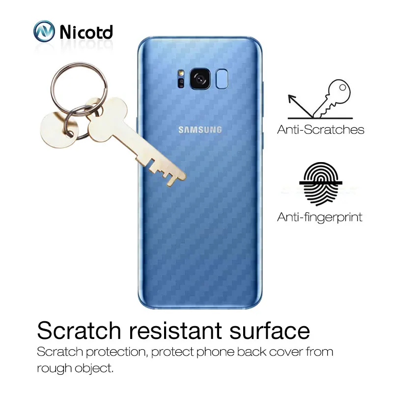 Back Sticker 3Pcs For Samsung Galaxy A8 A6 J6 2018 Plus Screen Protector For Samsung S9 Plus S8 Carbon Fiber On Phone Back Film (2)
